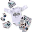 Aalizzwell Newborn Baby Boy Long Sleeve Outfit for Fall Winter (Mountain)