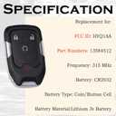 SUPALAND Keyless Entry Remote Control Start Key Fob Replacement Fits for GMC Terrain 2018 2019 2020 2021 2022 HYQ1AA 13584512 315 MHz