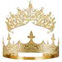 Sureio 2 Pcs King and Queen Crowns Set, Rhinestone Royalty Tiaras for Couple, Graduate Prom Birthday Wedding Hair Accessories(Vivid Style)
