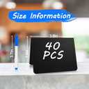 40 Pack Food Labels for Party Buffet - Mini Chalkboard Signs - Food Tags for Party Buffet - Catering Supplies Buffet Display, 3x4 Inches, Easy to Write and Wipe