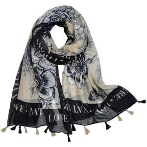 GXIHOUSLGC Lightweight Boho Scarf for Women Spring Summer Floral Printed Scarves Fashion Shawl Wrap