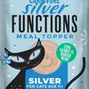 Tiki Cat Born Carnivore Functions Silver, Chicken & Duck Liver Recipe in Broth, High Protein Formulated for Senior Cat Diets, Mousse Cat Food Topper for Older Cats 11+, 1.5 oz. Pouch (12 Count)