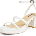 Platform Sandals for Women Open Toe Chunky Heels Two Strap 7cm/2.76" Platform Heels Size 6