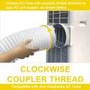 Portable Air Conditioner Hose, 5.9" Diameter Anti-Clockwise Thread, Universal Replacement AC Vent Hose Length up to 59" (Does not include coupler)
