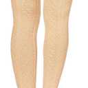 Moon Wood Women Thigh High Socks Extra Long Cotton Knit Warm Thick Tall Long Boot Stockings Leg Warmers (One Size, Beige)