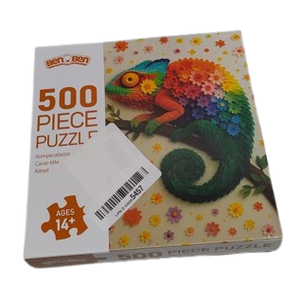 Bits and Pieces – Jigsaw Puzzle for Adults – Lizards Collage - Colorful Reptiles Jigsaw Puzzle by Tim Jeffs (500 Piece Puzzle)