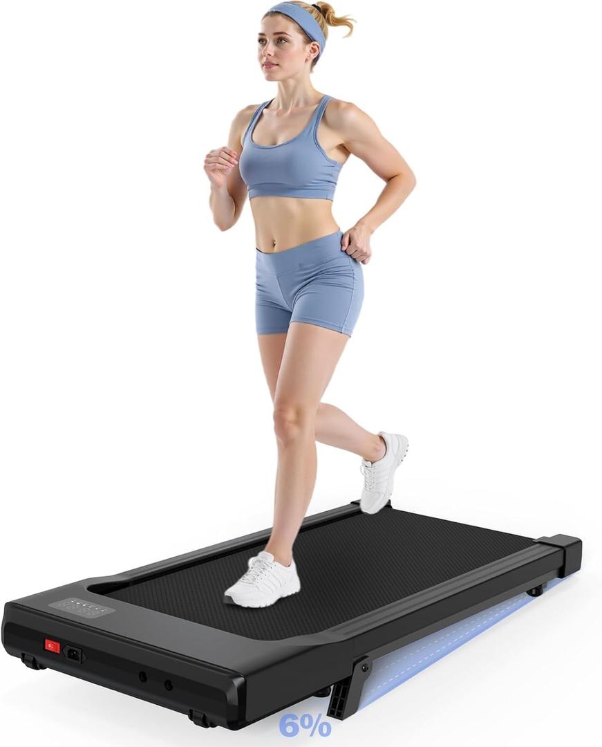 MJWW Walking Pad, Auto Incline, 3.0HP, 300lb, Under-Desk, Remote LED | Walking Pad Treadmill with Auto Incline, 3.OHP, 300 lbCapacity - Portable Under-Desk Design withRemote & LED Display