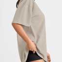 Trendy Queen Womens Oversized Summer T Shirts Plus Size Spring Cute Casual Tops Short Sleeves Fashion Workout Clothes (M)