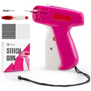 Stitch GunStitch Gun for ClothesStitch Gun with Micro NeedleStithcy Clothing with HandheldIncludes 2 All-Steel Needles1 Scissor1500 Black & 1500 White Micro FastenersEasy to Play or Use (2800)