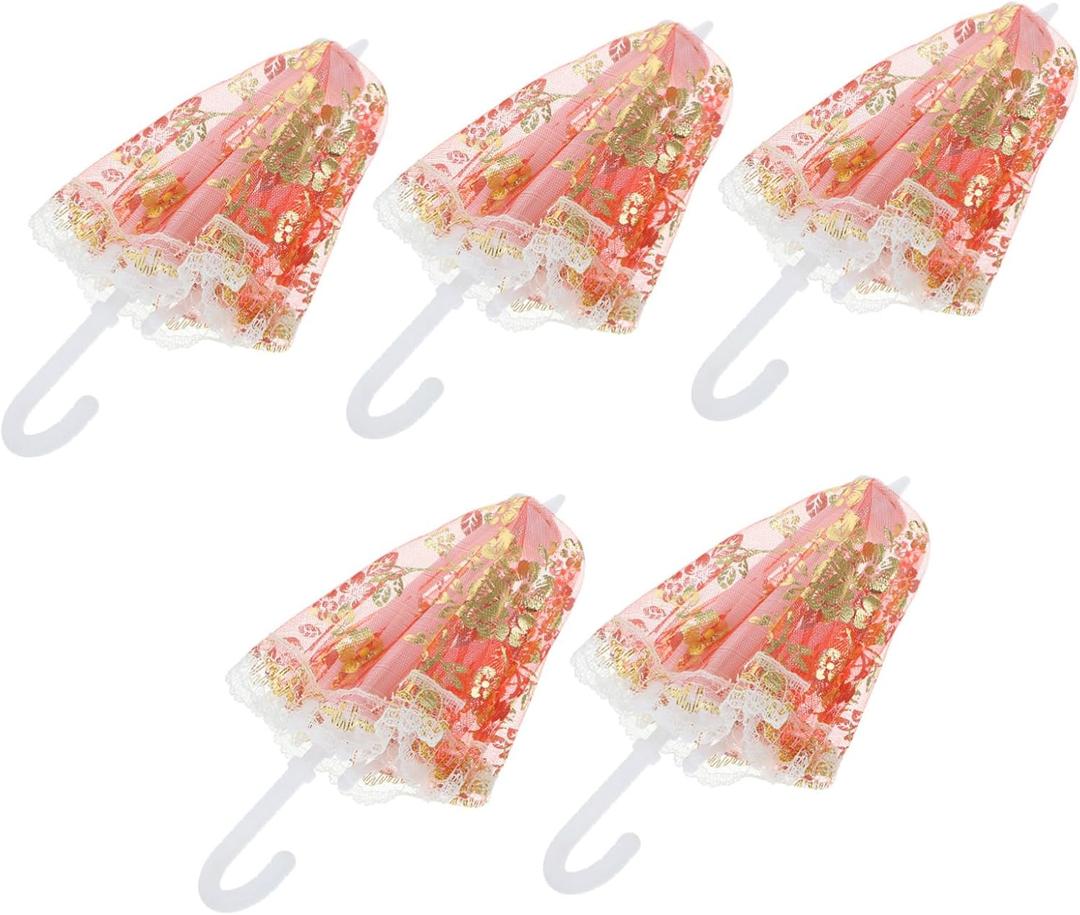 Mini Parasol Toy Set Pcs Lace Umbrellas for Boys and Girls Mini Room Decor Craft DIY Accessories Random