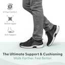 Orthofeet Men's Orthopedic Edgewater Stretch Knit Walking Sneaker, Size 14 Wide
