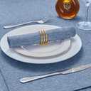 Rectangle Table Cloth Linen Farmhouse Stainproof Waterproof Washable Polyester Oblong Rectangular Fabric Table Cover for Kitchen Dining Dinner(Denim Blue/52x70 Inch)