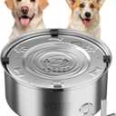 Dog Water Bowl No Spill,3L/101oz Stainless Steel Water Bowl for Dogs, Spill Proof Slow Drinking Dog Water Feeder with Anti-Slip for Medium to Large Messy Drinkers