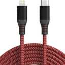 Long USB C to Lightning Cable 26FT Nylon Braided - Apple MFi Certified Extra Long Fast iPhone Charger Cord with PD Power Delivery & 480Mbps Data Transfer for iPhone 14, 13, 12, 11, X, XS, XR, 8, 7 (Red)