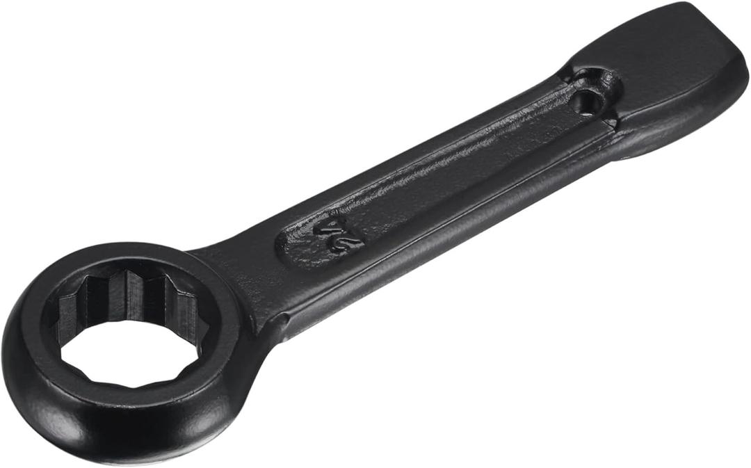 uxcell 24mm Box End Striking Ring Wrench, High Tensile Steel Single Head Spanner Hand Tool