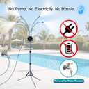 Standing Misters for Outside Patio, Adjustable Height 5.3 FT Stand Misting System for Cooling Outdoor, Portable Water Mister for Mist Playing, Patio Cooling, Backyard, Porch, Sprinkler (Blue)