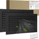 24"*16" Gable Vent,Aluminum Alloy Wall Vent Shed Vents,with Removable Strainer and 180 Degree Opening Angle.Ideal for Attic,Shed,Garage,Play House,Coop.[Inside Dimensions:22"w X 14"h]-Black 2 Pack