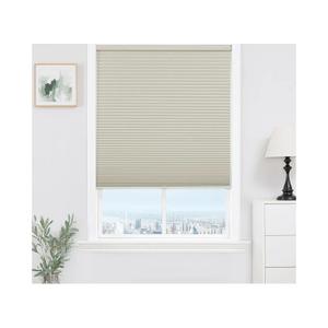 Joydeco No Tools No Drill Window Blinds for Indoor Windows, Blackout Shades Cellular Shades Cordless, No Drill Blinds for Windows, Window Shades for Home, Bedrooms, Doors (Beige, 35" W x 64" H)
