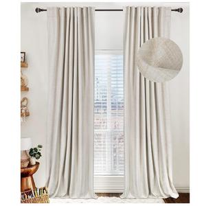 100% Blackout Shield Blackout Curtains for Bedroom 84 Inches Long, Back Tab/Rod Pocket Living Room Drapes, Thermal Insulated Blackout Curtains 2 Panels Set, 50" W x 84" L, Cream