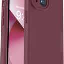 Vooii Compatible with iPhone 13 Case, Liquid Silicone Upgrade [Camera Protection] [Soft Anti-Scratch Microfiber Lining] Shockproof Phone Case for iPhone 13 6.1 inch - Plum