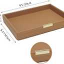 Leather Storage Tray for Men and Women - Vanity Tray for Bathroom, Bedroom, and Dresser Table - Decorative Storage Box Leather Valet Tray Catchall Tray for Watch, Jewelry, Perfume