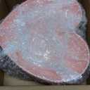 10 Pcs 8.5 Inch Heart Plates Valentine's Day Plates Plastic Heart Shaped Bowls Dessert Appetizer Salad Bowls for Valentine's Day Party Supplies (Red Pink)