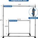 8x8 FT(WxH) Heavy Duty Backdrop Banner Stand with Adjustable Telescopic Tube,Step and Repeat Stand for Parties, Photo Booths, Exhibit Events and More Easy to Install(Carrying Bag Included)