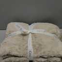 Cozy Bliss Faux Fur Throw Blanket for Couch, Fuzzy Soft Plush Thick Warm Fluffy Reversible Wave Textured Blanket for Sofa Bedroom Living Room, 55 * 70 Inches Khaki