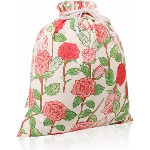 Drawstring Gift Bags,Extra Large 24"x 20" | Premium Canvas Storage Bags | Reusable Fabric | Perfect for Baby Showers,Birthday Parties | Rosy