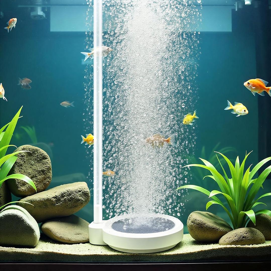 Fish Tank Bubbler 2 Inch Fish Tank Air Stone Small Nano Air Bubble Stone Aerator Oxygen Diffuser Aquarium Bubbler Fish-Tank Accessories(No Pump and Tube)