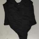 Avidlove Women's Sexy Plunge Body Suit Thong Double Lined Bodysuits Backless V Neck Leotard Tops Soft (Black, S)