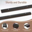 3' Adjustable Sill Cap for Therma-Tru Door,Sill Cap Threshold Replacement,Durable, Rot-Resistant, Wood-Grained Texture (Black Wood Composite),SCA4HU30SCA3MU30