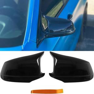 2PCS Rear View Side Mirror Cover Door Side Mirror Cover Cap Compatible with BMW 5 Series F10 F11 F18 528i 530i 535i 2011-2013 (Glossy Black)