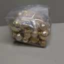 46 Pcs Champagne Christmas Ball Ornaments, Shatterproof Christmas Tree Ornaments Set with Velvet Christmas Bows Decor, Vintage Xmas Decorations with Hanging Hooks in 3 Sizes(Small Medium Large)