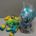 EagleStone Moveable Dinosaur Shooting Toys for Kids, Triceratops Dino Shooting Games with 2 Gun, 48 Balls, LCD Score Record, for Boys and Girls, Party Favor for Indoor and Outdoor (10b-green)