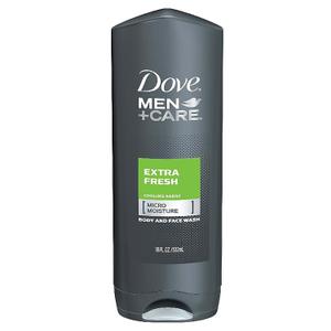 Dove Men+Care Body and Face Wash Extra Fresh 18 oz for Dry Skin Effectively Washes Away Bacteria While Nourishing Your Skin (18 Fl Oz (Pack of 3))