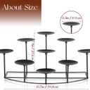 Candeldo Candelabra Fireplace Candle Holder: Black Metal Pillar Candle Holders for Inside Fireplace Mantle Decor Floor Candelabras Table Centerpiece