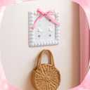 DoubleFill 4 Pcs Pink Bow Light Switch Covers Cute Pink Bow Outlet Covers 3D Decor Duplex Receptacle Wall Plates Preppy Room Decor for Women(4.5 X 4.5,Square)