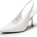 DREAM PAIRS Women's Heels Slingback Stiletto Pumps Shoes Pointed Closed Toe Kitten Heels Dress Bridal Elegant Wedding Sexy Party 6.5