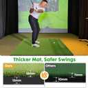 RELILAC 5x4ft Golf Mat with Ball Tray, 31mm Thickened Golf Hitting Mats for Backyard, Driving Range, Indoor & Outdoor Practice, Turf Matt with 3 Tees for Chipping Swing Driving Training