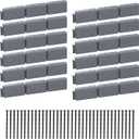 AGTEK Garden Edging 16FT Landscape Edging Kit 2.75 Inch Height Decorative Garden Border No Dig Lawn Border for Yard Flower Bed with 26 Stakes, Grey