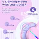 iClever BTH12 Kids Bluetooth Headphones,Colorful LED Lights,74/85dBA Safe Volume,85H Playtime,Bluetooth 5.2,Over Ear Headphones Built-in Mic for iPad/Tablet/Airplane,Blossom Pink