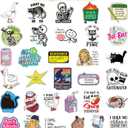 400 Pcs Funny Stickers for Adults Waterproof Vinyl Sarcastic Stickers Meme Decals for Water Bottles, Laptop, Phone, Hard Hats, Journal, Scrapbook