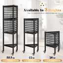 GADFISH Braiding Hair Rack Standing Hair Extension Holder Hanger, 420 Pegs 3-side Rack for Braiding Separator Display Stand (Black)