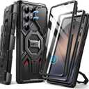 TONGATE Magnetic Stand for Samsung Galaxy S26 Ultra Case, Compatible with Magsafe, [Camera Cover & 2 Front Frames][Military Drop Protection] S26 Ultra Case Built-in Screen Protector & Belt Clip, Black