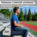 Stadium Seats with Back Support, Portable Bleacher Seat with Extra Thick Cushion, Folding Stadium Chair with Shoulder Strap, Removable Cushion and Storage Pocket for Sports Events