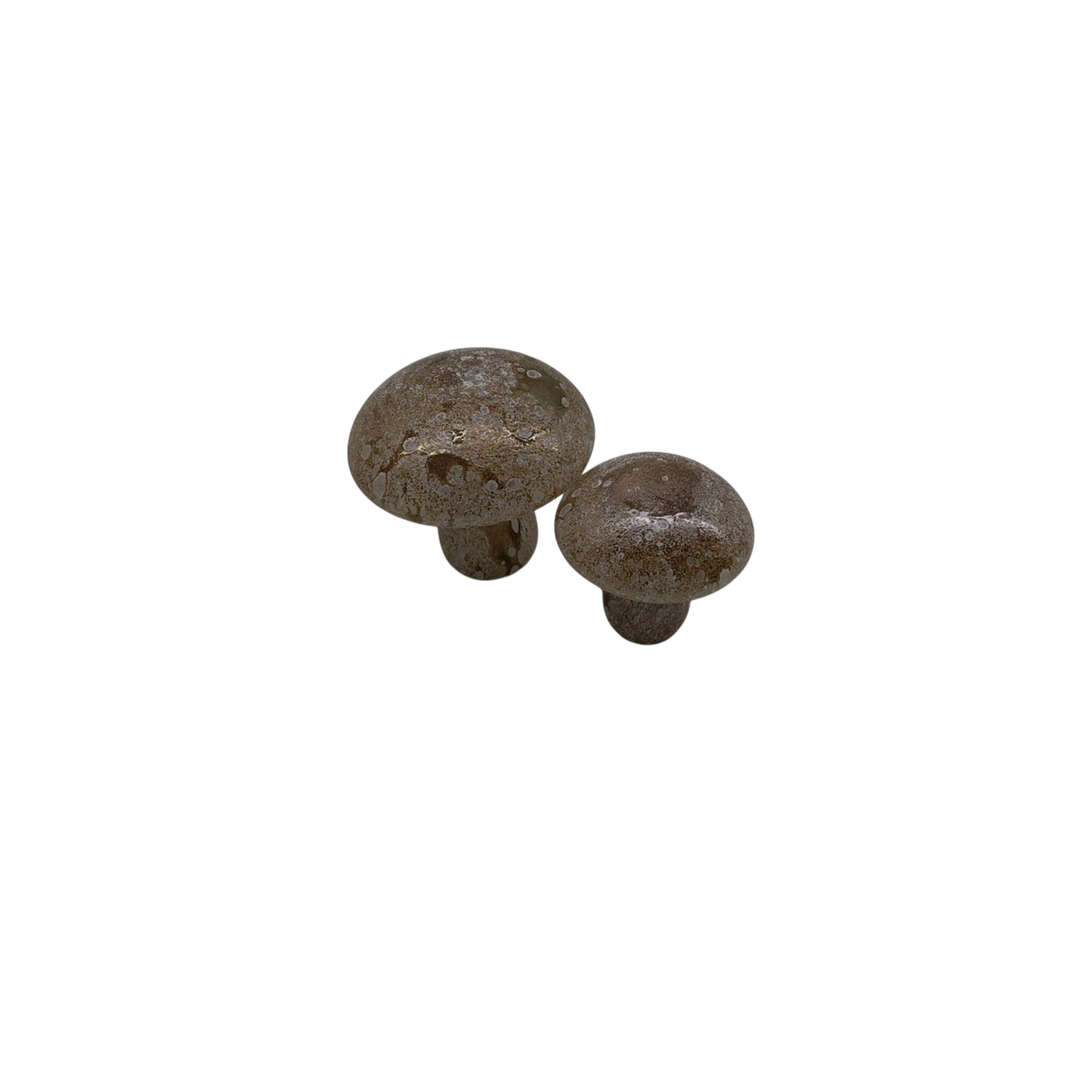 HD 5.9IN GLASS TEXTURE MUSHROOM 3 PACK