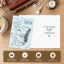 9 x Funny Map Father's Day Card for Dad, Humor Father's Day Card for Father Husband Grandpa, The Land of Dad