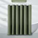 PANGSINNE Sage Green Shower Curtain - Waffle Weave Fabric Heavy Duty for Bathroom, Water Repellent Weighted 256GSM Hotel Quality Machine Washable Bath Curtains with 12 Hooks, 72Wx72H