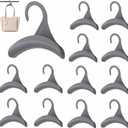 12 Pcs Purse Hanger Hook Acrylic Gray Bag Tie Handbag Belt Hanger Closet Organizer Storage Handbags Tote Holder for Storing Handbags Satchels